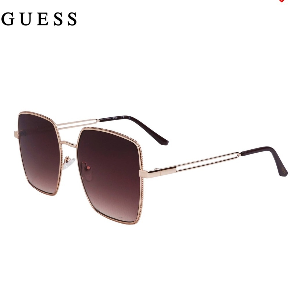 Guess Gold and Brown Sunglasses